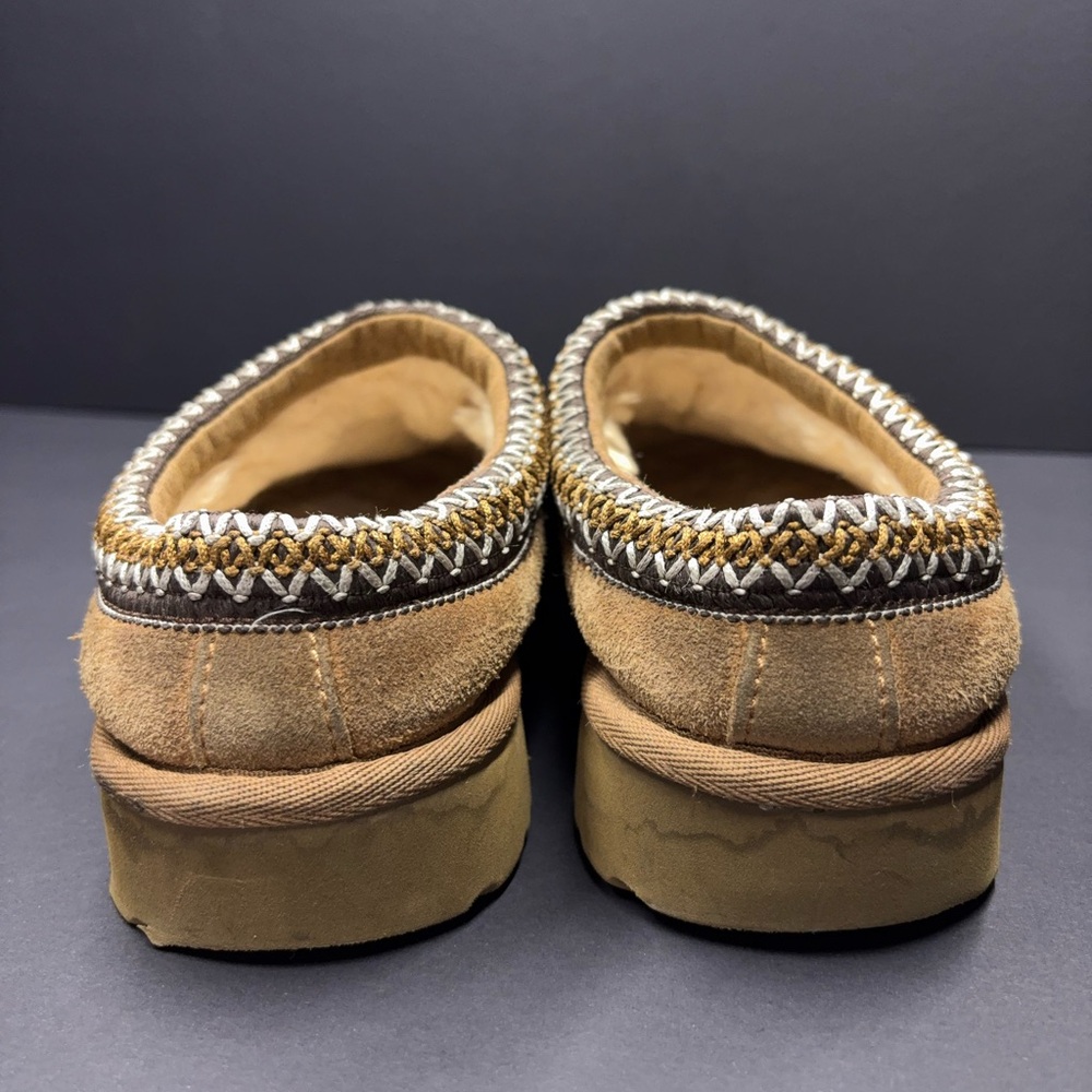 UGG Tasman Slippers Chestnut Suede Shearling Women’s Size 6 Cozy Slip On - Picture 6 of 9